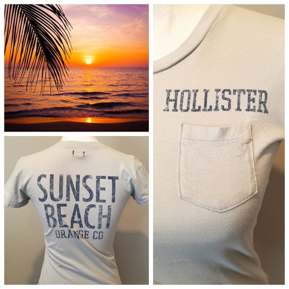 🍍Hollister 'Sunset Beach' Pocket Tee - Picture 1 of 6